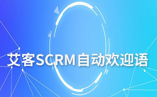 艾客SCRM自動歡迎語讓客戶感受企業(yè)的關懷和專業(yè)